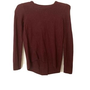 Madewell Back-Zip Pullover Sweater Burgundy Sz XS